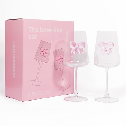 Coffret verres à vin noeud