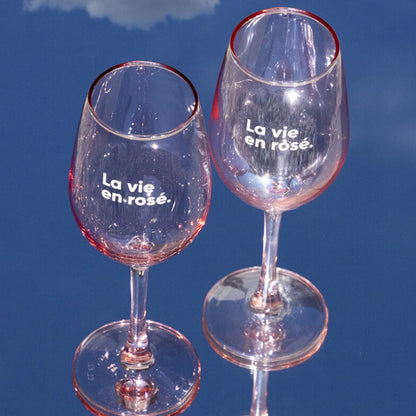 Coffret verres à vin "La vie en rosé"