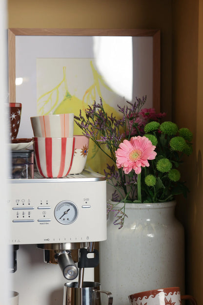 Tasse Rayures Roses et Orange