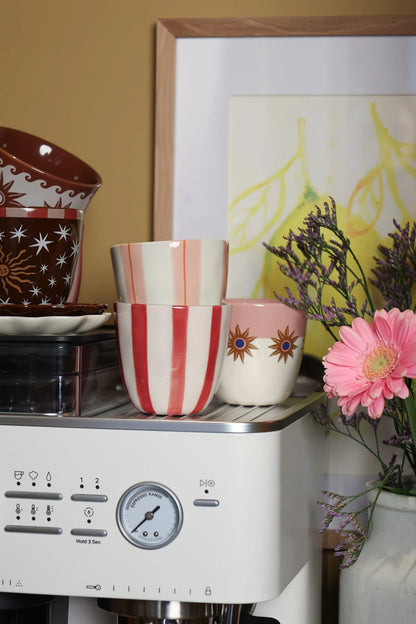 Tasse Étoiles à rayure rose