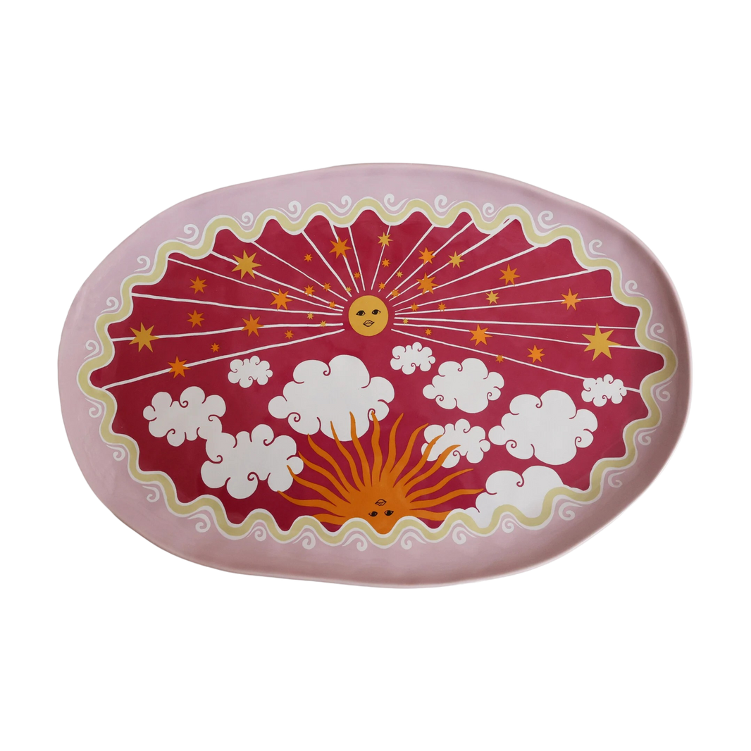 Grand plat ovale Soleil