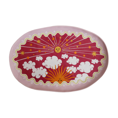 Grand plat ovale Soleil
