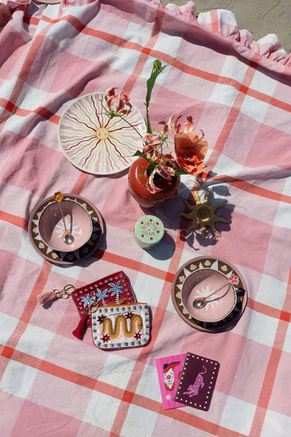 Assiette Soleil Rose