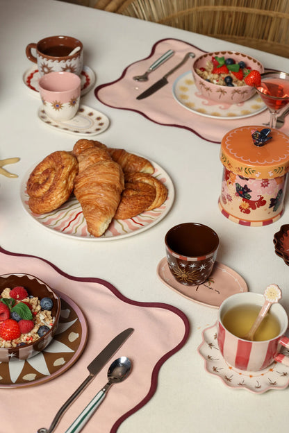 Assiette Soleil Rose