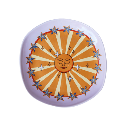Assiette Soleil Lilas à Étoiles