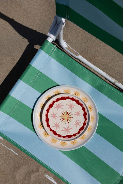 Assiette Soleil à étoiles roses