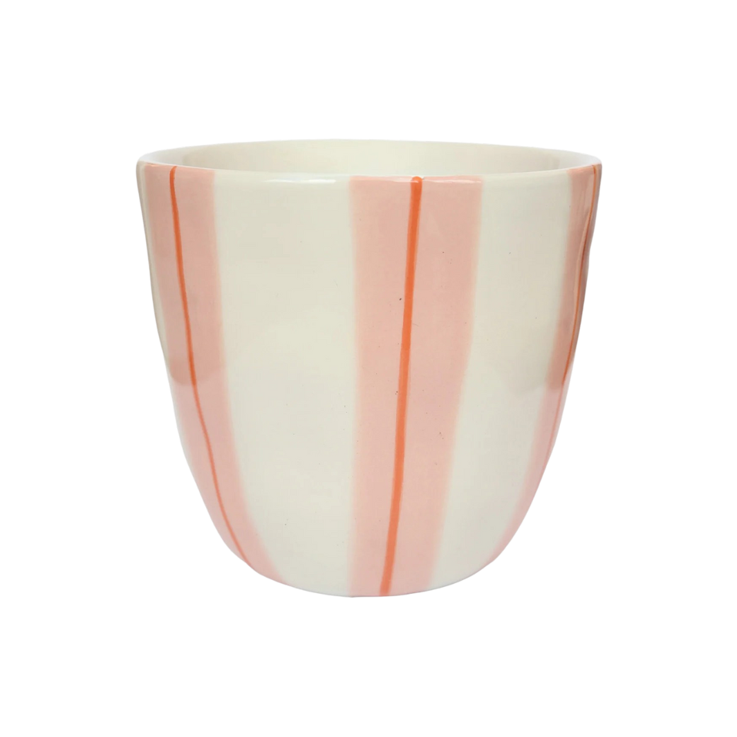 Tasse Rayures Roses et Orange