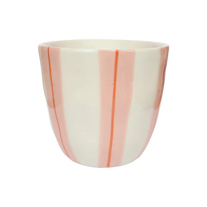 Tasse Rayures Roses et Orange
