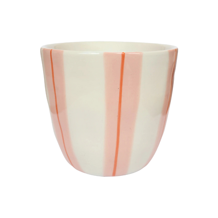Tasse Rayures Roses et Orange