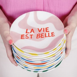 Assiette en céramique colorée Diego